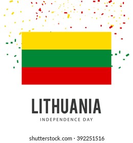 Vector illustration of Lithuania Happy independence day.