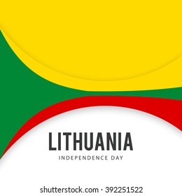 Vector illustration of Lithuania Happy independence day.