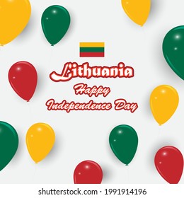 Vector Illustration For Lithuania Independence Day