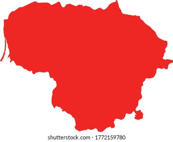 vector illustration of Lithuania map