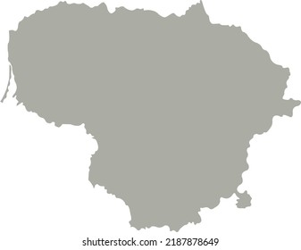 Vector illustration of Lithuania map