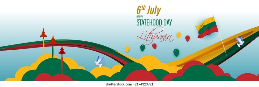Vector illustration for Lithuania Statehood Day banner