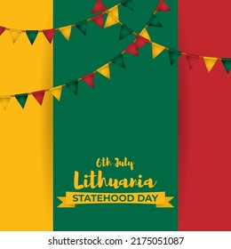 Vektorgrafik-Banner zum litauischen Feiertag