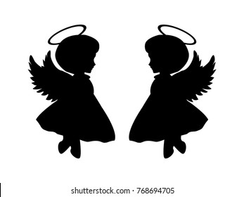 Free Free 248 Baby Angel Silhouette Svg SVG PNG EPS DXF File