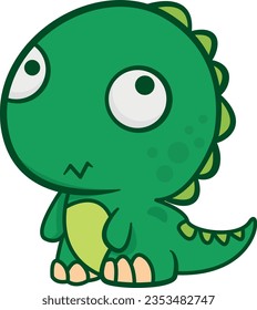 Vector illustration of a little baby dinosaur.