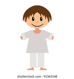 Vector illustration of little boy