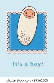 Vector illustration of little boy