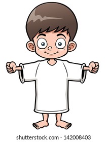 Vector illustration of Little boy cartoon