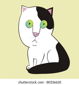 Vector illustration little cat
