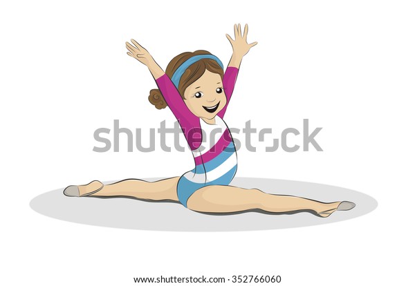 Little Girl Gymnastics SVG