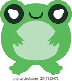 Vector illustration of a little green frog.
