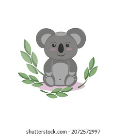 vector illustration of a little koala