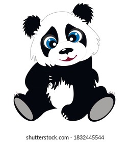 vector illustration of a little panda for kids