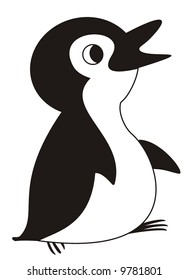 Vector illustration of little penguin