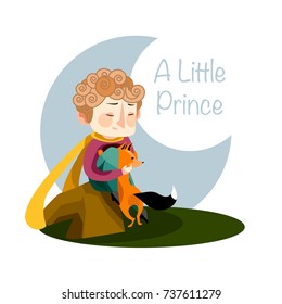 Vector illustration. A Little Prince. 