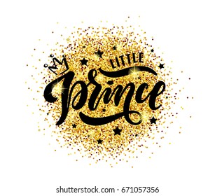 Vector illustration of little Prince text