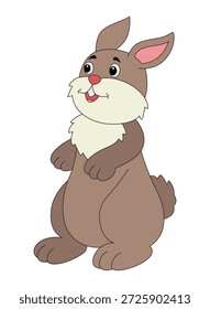 Ilustração vetorial O coelho pequeno está sorrindo