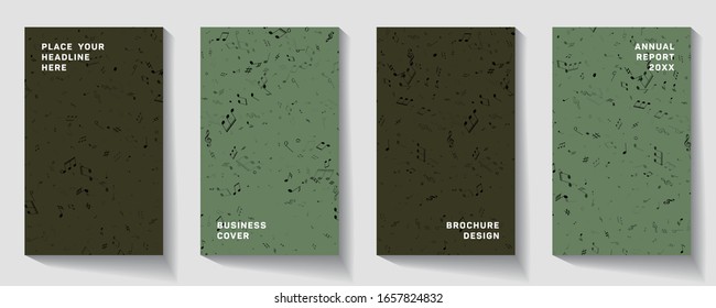 Vector illustration. live music concept. Music album cover. Mensural musical notation.