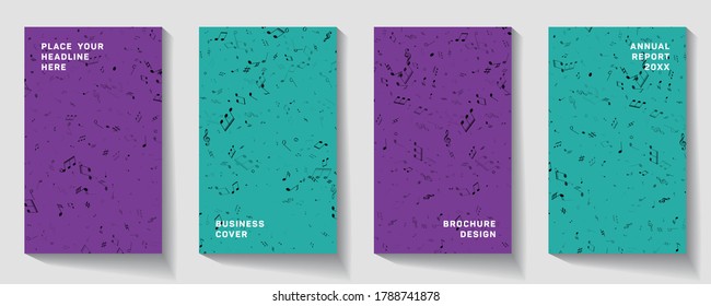 Vector illustration.  live music concept.  Colorful music background. Mensural musical notation.