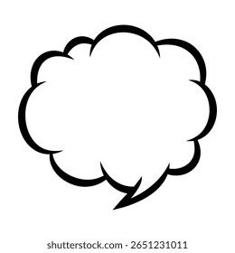 Vector illustration of a lively cartoon speech bubble