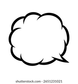 Ilustración vectorial de una animada burbuja de discurso de dibujos animados