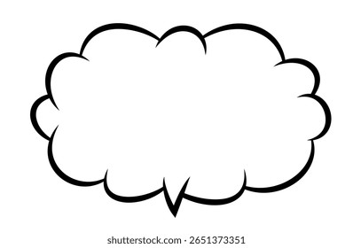 Vector illustration of a lively cartoon speech bubble