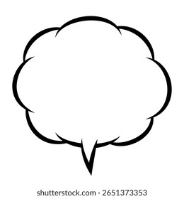 Vector illustration of a lively cartoon speech bubble