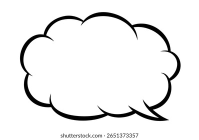 Ilustración vectorial de una animada burbuja de discurso de dibujos animados