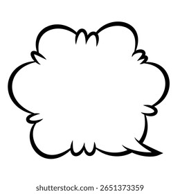 Vector illustration of a lively cartoon speech bubble