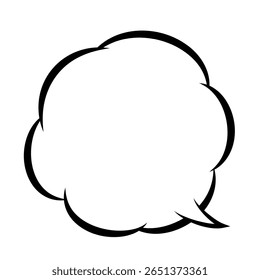 Vector illustration of a lively cartoon speech bubble