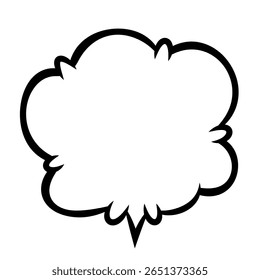 Vector illustration of a lively cartoon speech bubble