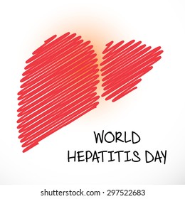 Vector illustration of a Liver for World Hepatitis Day.