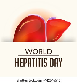 Vector illustration of a liver for World Hepatitis Day.