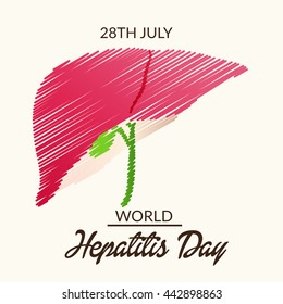 Vector illustration of a Liver for World Hepatitis Day.