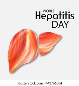 Vector illustration of a Liver for World Hepatitis Day.