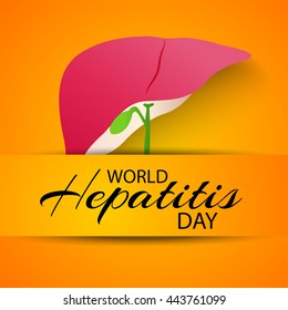 Vector illustration of a Liver for World Hepatitis Day.