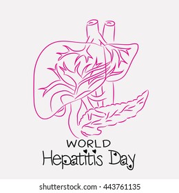 Vector illustration of a Liver for World Hepatitis Day.