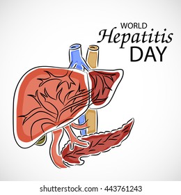 Vector illustration of a Liver for World Hepatitis Day.