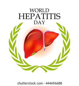 Vector illustration of a Liver for World Hepatitis Day.