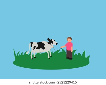 Vector illustration of livestock day Flat design