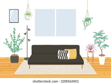 Ilustración vectorial de la sala de estar.