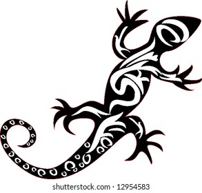 vector illustration of a lizard