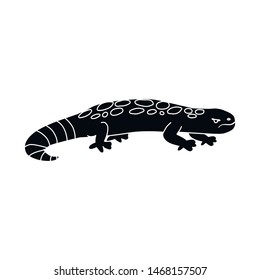 Vector illustration of lizard and gila logo. Set of lizard and colored stock vector illustration.