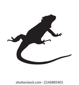 Vector illustration of lizard silhouette svg