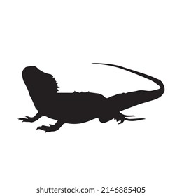 Ilustración vectorial de la silueta de lagarto