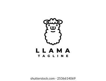 Vector illustration of Llama Logo Design