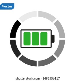 vector illustration of loading battery for energy storage green power visuals