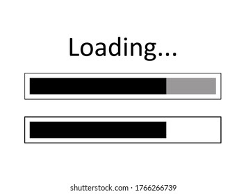 Vector illustration of loading icons.   Progress symbol for graphic and web design.
