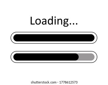 Vector illustration of loading icons.   Progress symbol for graphic and web design.