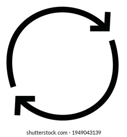 Vector illustration of a loading symbol icon. black and white color, line drawing style. color can be edited. 2500 x 2500 pixel perfect.